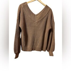 Mod Boutique Women Brown sweater pop bell sleeve Modern & Unique Size S